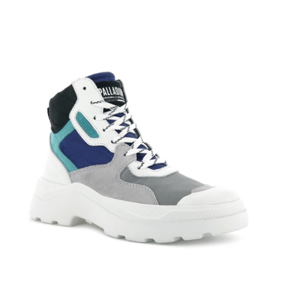 Palladium PALLAKIX 90 TX Blue and Gray High-Top Sneakers UNISEX - Picture 3 of 10